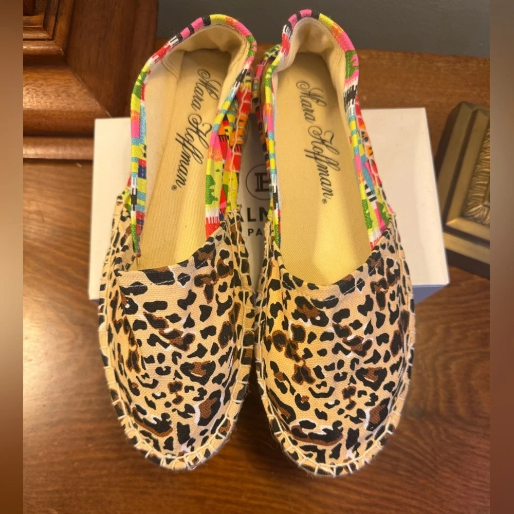 NWOT Mara Hoffman Leopard Print and Multicolor Espadrilles Size 7